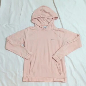 Colombia Kangaroo Pocket Pullover Hoodie, Color Tiki Pink Size S